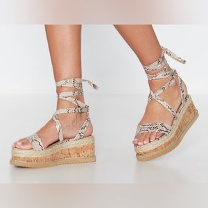 Snakeskin Platform sandals